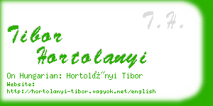 tibor hortolanyi business card